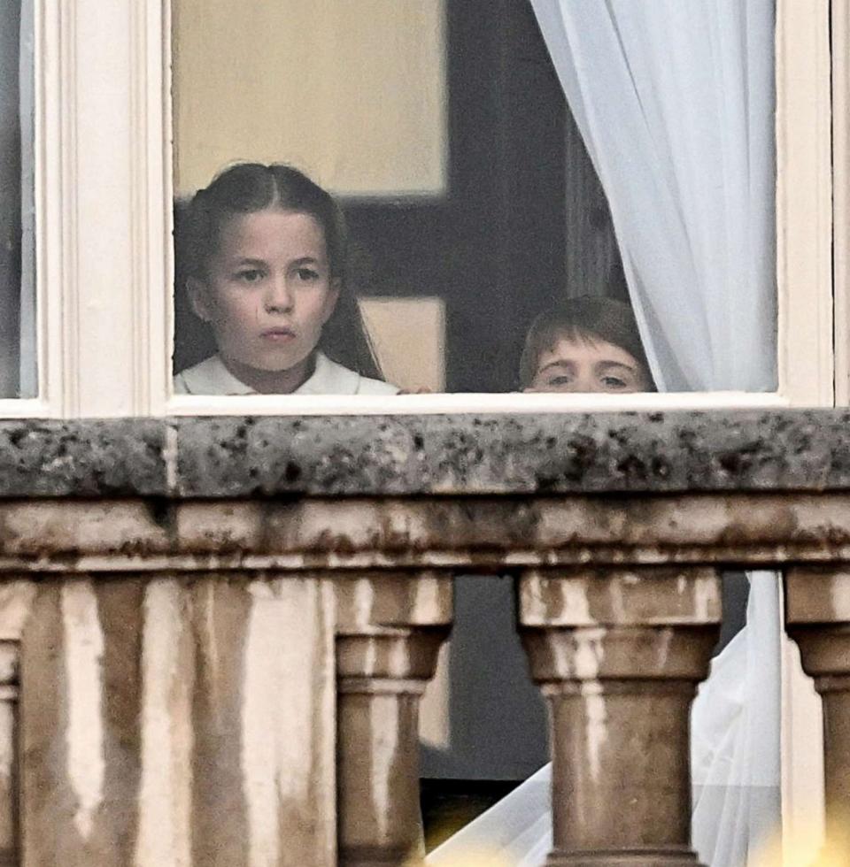 PHOTO: Princess Charlotte of Cambridge looks out the window during the Platinum Pageant in London, June 05, 2022. (Leon Neal/Getty Images)