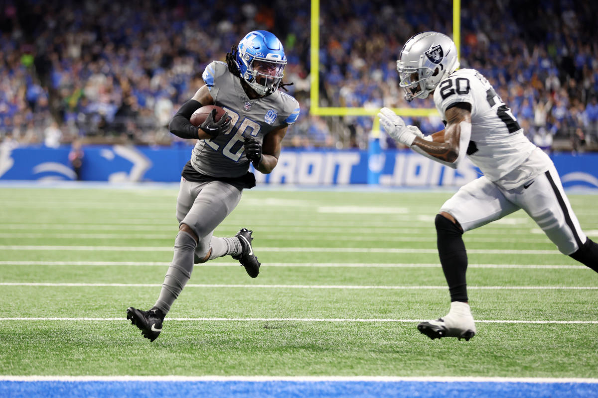Lions lean on Jahmyr Gibbs to take down Raiders - Field Level Media -  Professional sports content solutions