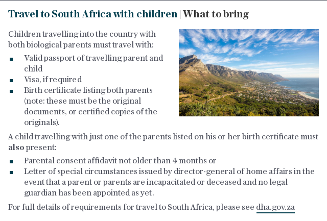 Travel to South Africa with children | What to bring