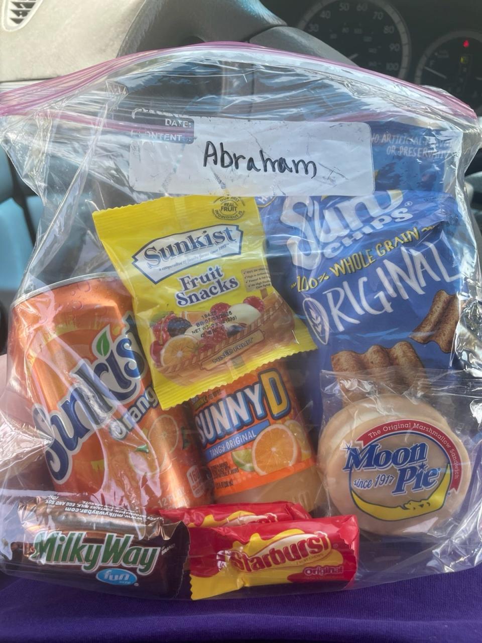 Jocelyn Fleming of Delaware made eclipse-themed snack bags for her children, nieces and nephews viewing the eclipse at her parents’ home in Waldo. (PROVIDED BY JOCELYN FLEMING)