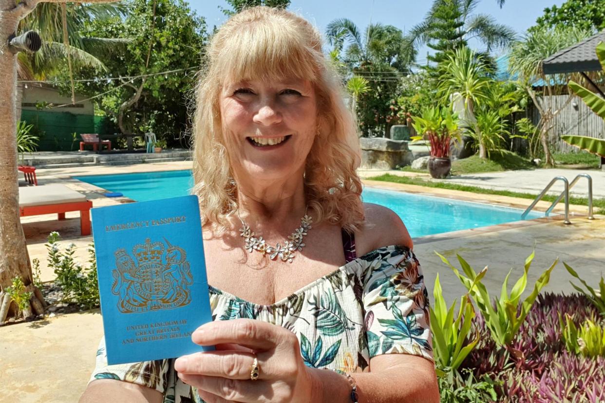 Emergency call: the replacement passport that allowed Tina Sibley to travel to Thailand: Tina Sibley