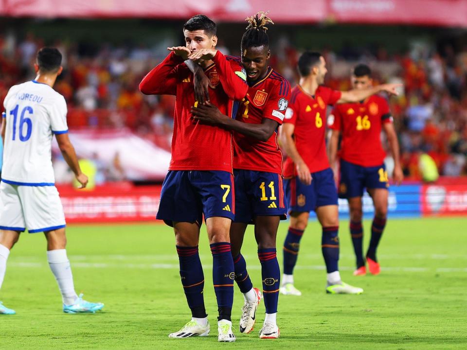 Morata and Nico Williams could lead Spain's attack (Getty Images)