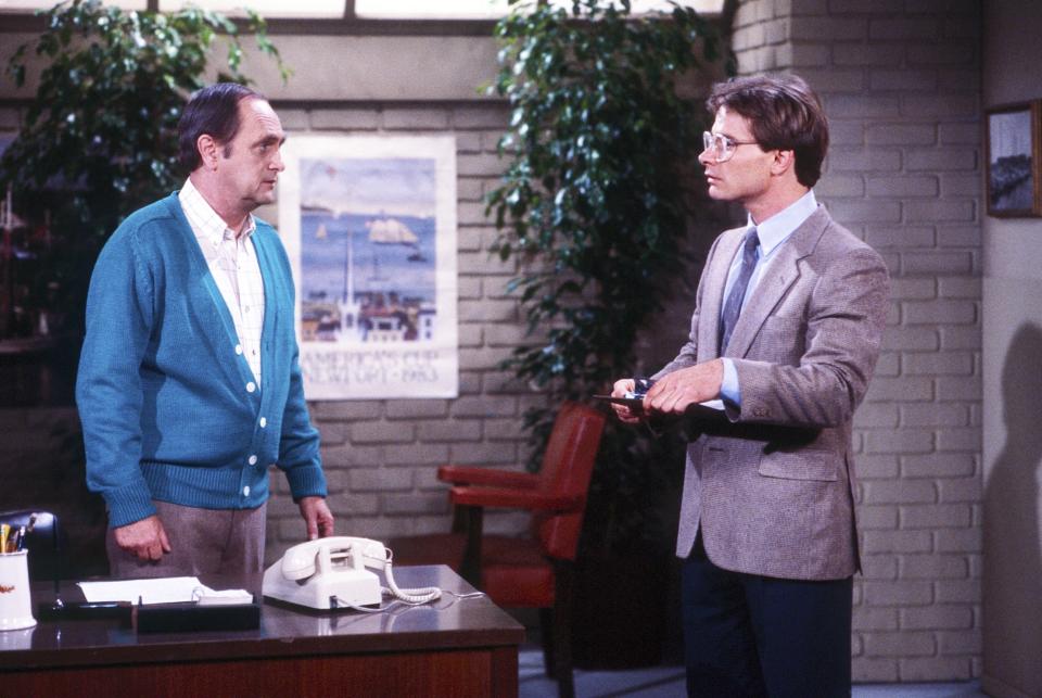 (L-R) Bob Newhart and Peter Scolari in “Newhart” - Credit: Everett Collection