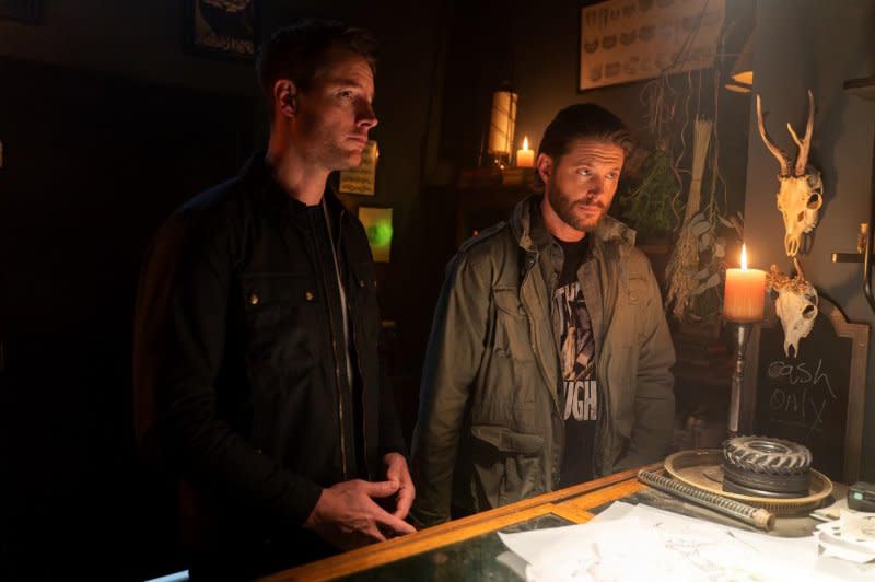 Jensen Ackles (R) joins Justin Hartley in the May 12 episode of "Tracker." Photo courtesy of CBS