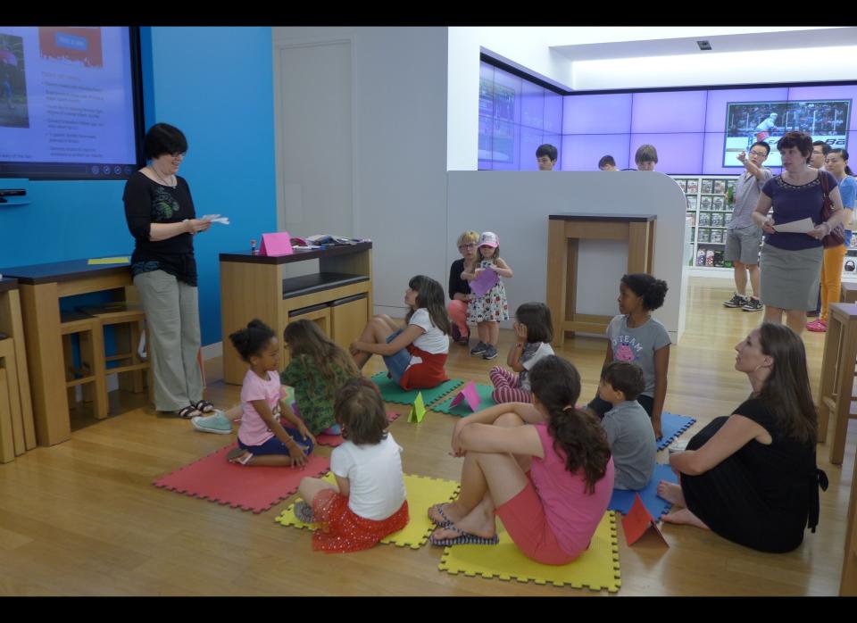 Amy Leask runs a fun and hands-on workshop for girls introducing them to famous women from the past who have been innovative in the STEM industry.  