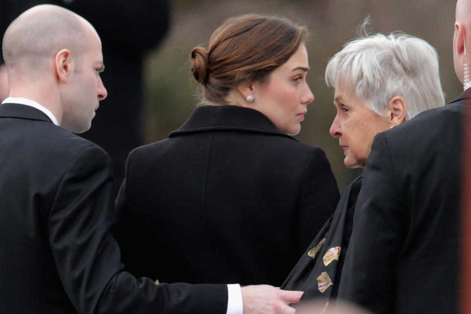 Maureen McCarthy Scalia arrives at the Basilica of the National Shrine of the Immaculate Conception