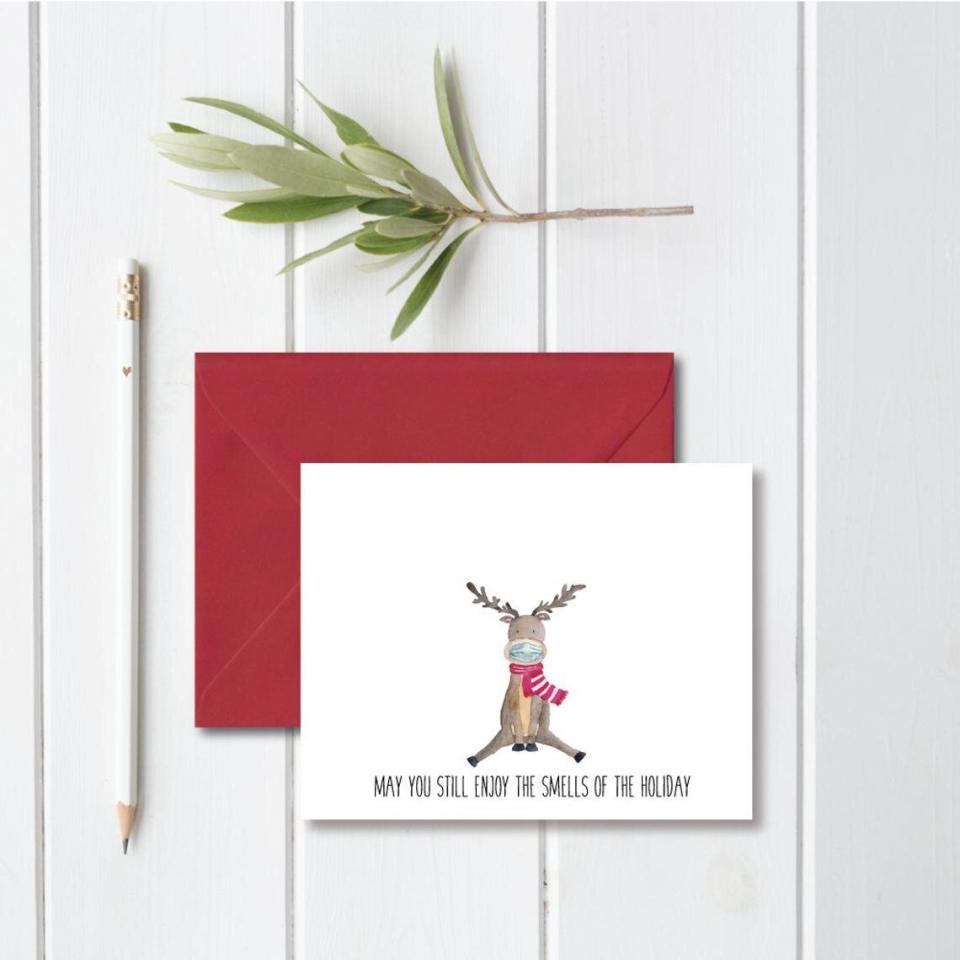 Buy it from <a href="https://www.etsy.com/listing/871348410/quarantine-christmas-cards-2020" target="_blank" rel="noopener noreferrer">SweetBellaStationery on Etsy</a> for $18