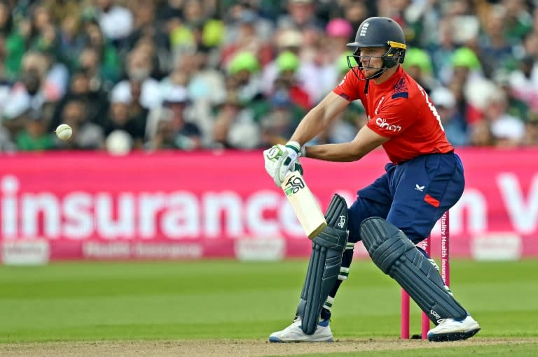 England's Jos Buttler smashed 84 against Pakistan on Saturday (Paul ELLIS)