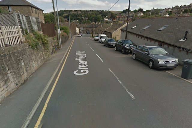 The road in Holmfirth on which Mr Robinson crashed the stolen tractor