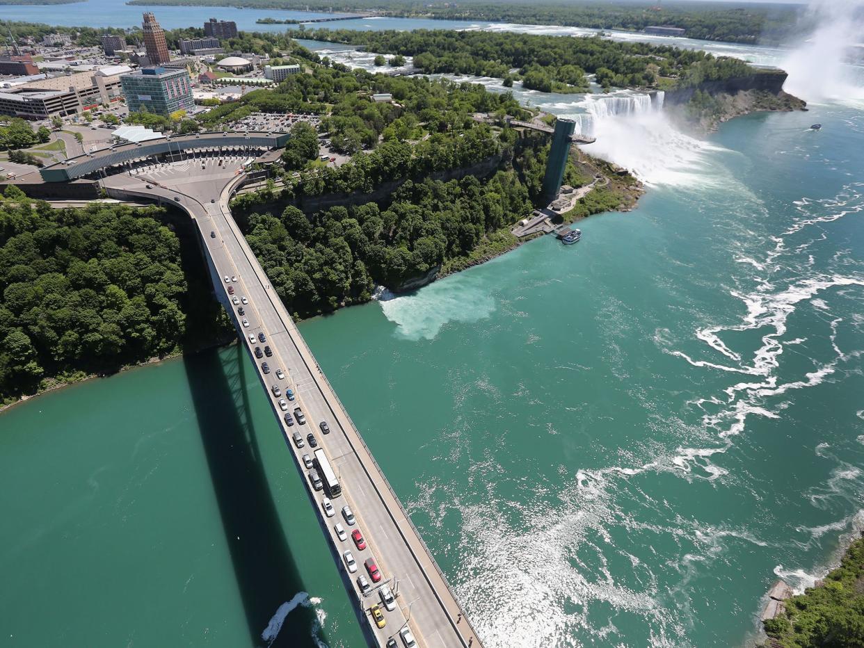 The Niagara Falls straddle the US-Canada border: John Moore/Getty Images