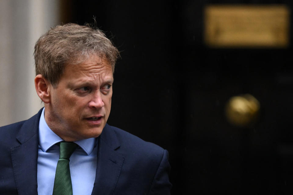 Britain&#39;s Business, Energy and Industrial Strategy Secretary Grant Shapps leaves after attending the weekly Cabinet meeting at 10 Downing Street, in London, on January 10, 2023. (Photo by Daniel LEAL / AFP) (Photo by DANIEL LEAL/AFP via Getty Images)