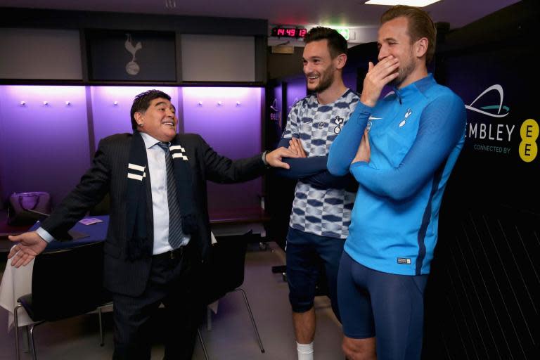 When Harry met Maradona: Tottenham star Kane introduced to football legend before scoring two goals vs Liverpool