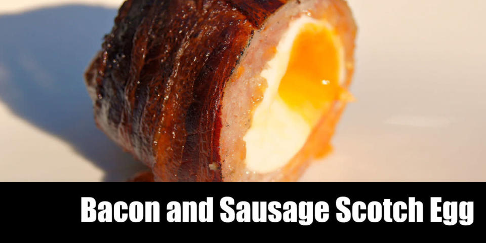 Bacon and Sausage Scotch Egg by Pub Grub