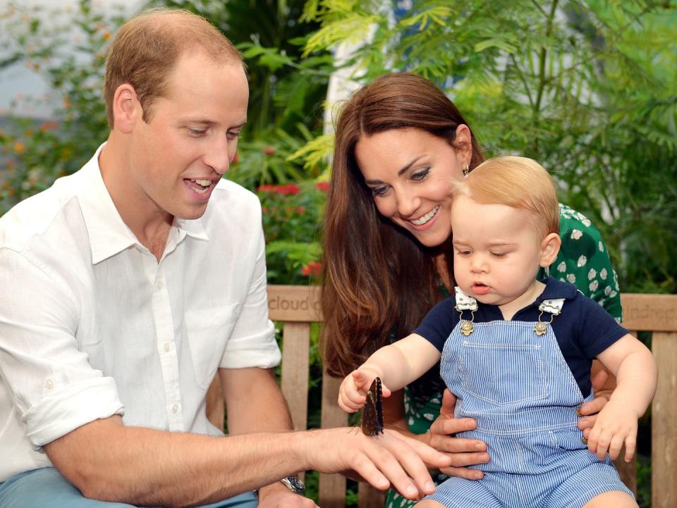 <p>Prince George celebrates his first birthday with this snapshot of him looking at a butterfly.</p>