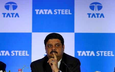 Koushik Chatterjee, Group Executive Director of Tata Steel, attends a news conference in Mumbai, India, May 25, 2016. REUTERS/Danish Siddiqui