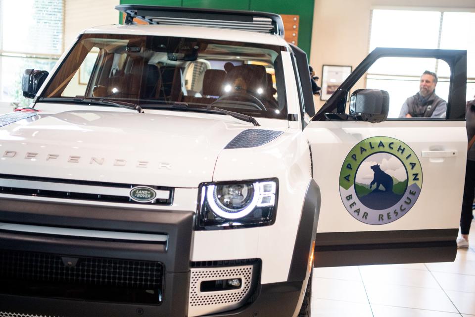 This Land Rover Defender 130 SUV was awarded to Appalachian Bear Rescue as part of Land Rover USA's Defender Service Awards during an event at Land Rover Knoxville on Tuesday, Feb. 21, 2023. 