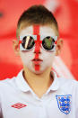 LONDON, ENGLAND - SEPTEMBER 03: Young England fan is seen in the grandstand before the UEFA EURO 2012 Group G Qualifying match between England and Bulgaria at Wembley Stadium on September 3, 2010 in London, England. (Photo by Mark Thompson/Getty Images)