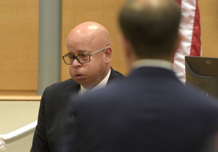 FBI agent William Aldenberg testifying during the first day of Alex Jones' Sandy Hook Elementary School defamation damages trial.