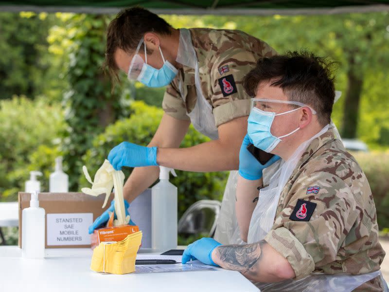 Armed Forces provide assistance at COVID-19 mobile testing facility