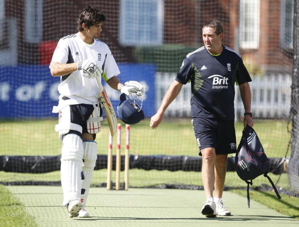 Alastair Cook (left) overtook mentor Graham Gooch as England’s all-time leading Test run-scorer (Sean Dempsey/PA) (PA Archive)