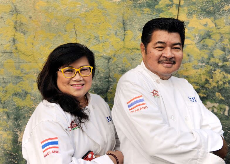 LOS ANGELES, CA- September 4, 2016: Brother and sister Chefs Jazz Singsanong and Tui Sungkamee of Jitlada Southern Thai during the Flavors of LA and final night of the Los Angeles Times', The Taste on Sunday, September 4, 2016. (Mariah Tauger / For the Times)