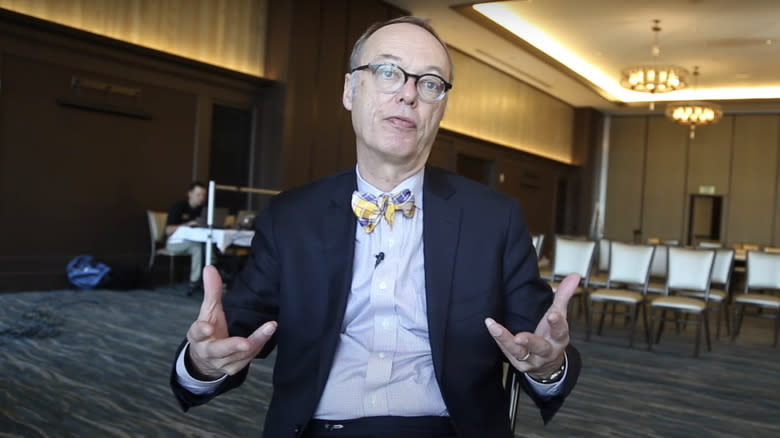 Christopher Kimball being interviewed