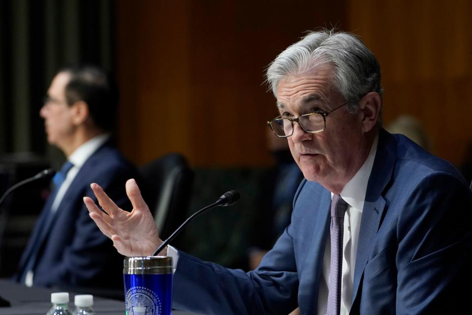 Federal Reserve Chairman Jerome Powell testifies before a Senate Banking Committee hearing on 'The Quarterly CARES Act Report to Congress on Capitol Hill, December 1, 2020 in Washington,DC. (Photo by Susan Walsh / POOL / AFP) (Photo by SUSAN WALSH/POOL/AFP via Getty Images)
