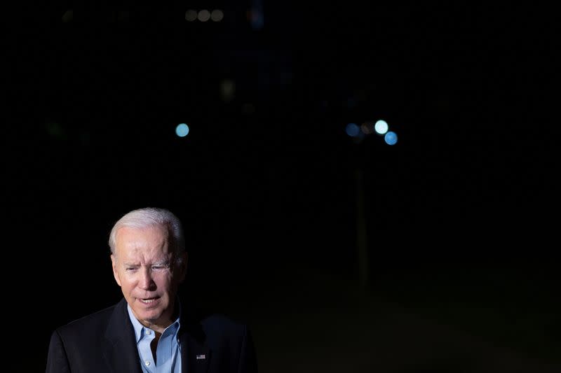 President Biden boards Marine One at the White House