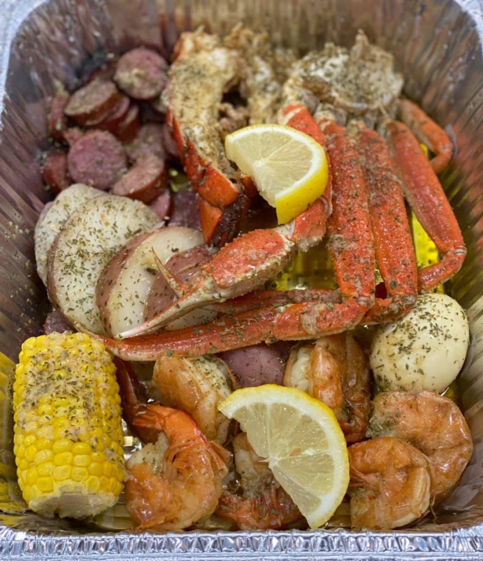 Lou's Lou's Seafood was voted the best place in Davidson County to eat seafood. Pictured is one of the restaurant's low country seafood boils which includes snow crab legs, shrimp and lobster tail.