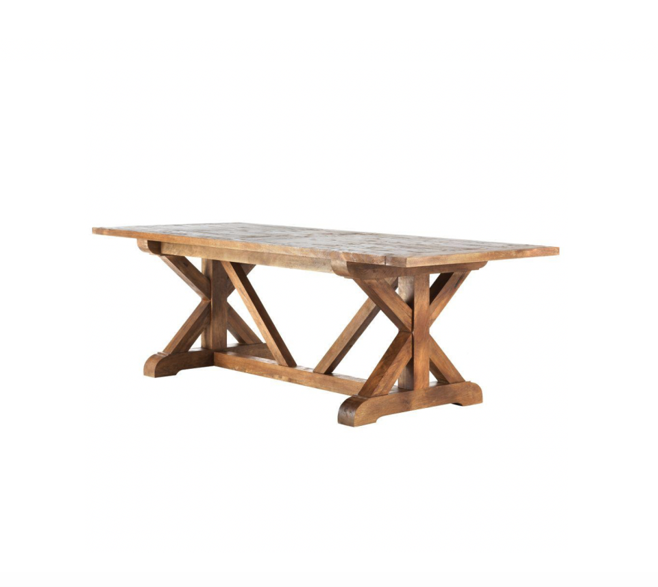 Cane Bark Rectangular Dining Table