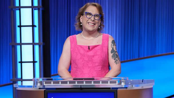PHOTO: Amy Schneider competing in the Jeopardy! Tournament of Champions. (Courtesy of Jeopardy Productions, Inc.)