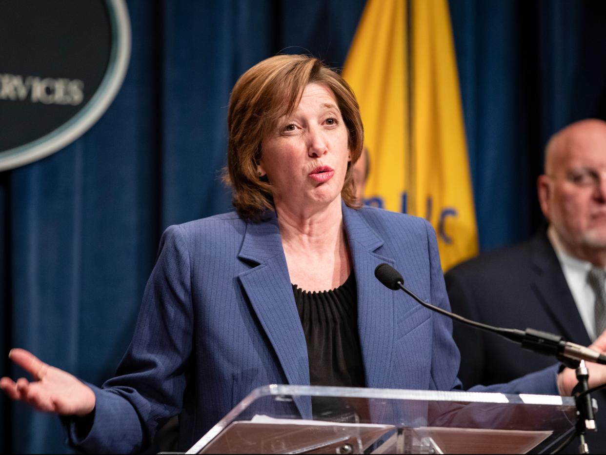  National Center for Immunization and Respiratory Diseases Director Nancy Messonnier speaks during a press conference today at the Department of Health and Human Services (Getty Images)