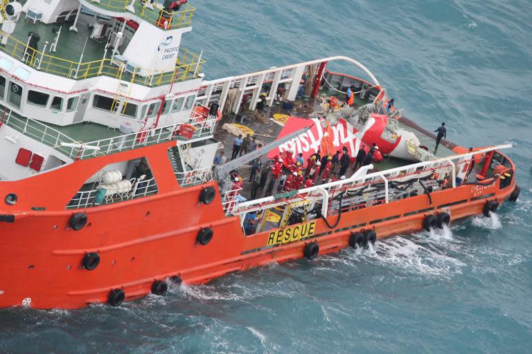 Crest Onyx, an offshore supply ship that lifted the tail of Air Asia Flight QZ8501 from the Java Sea on January 10, 2015