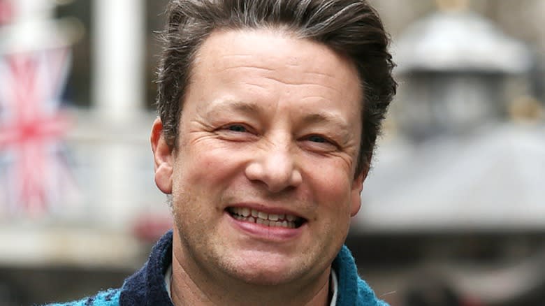 Jamie Oliver outside