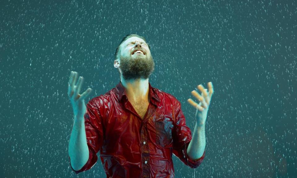 Man standing in the rain