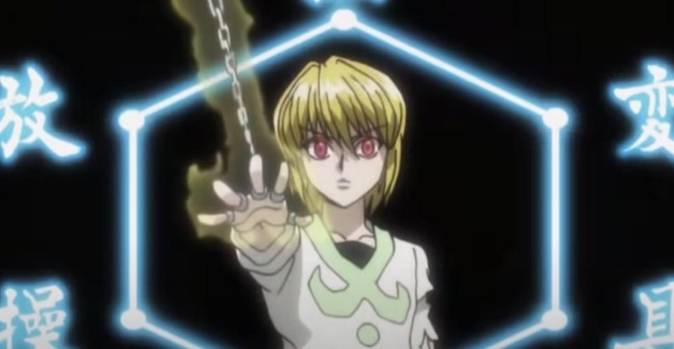 Kurapika using his chains