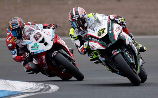 Mr Byrne (right) racing in 2014 (Danny Lawson/PA)