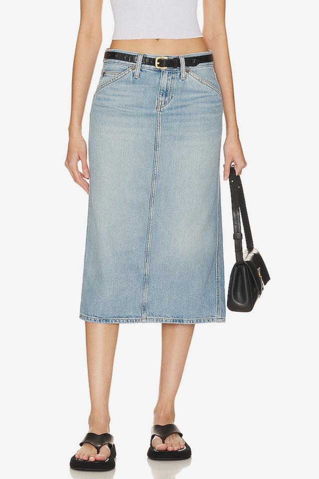 The 18 Coolest Denim Midi Skirts Your Closet Is Missing