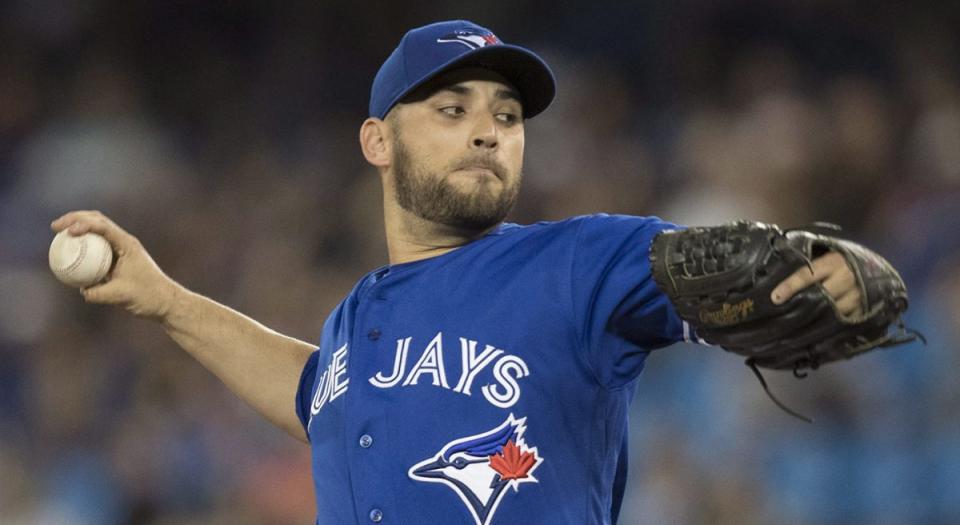 Marco Estrada has been excellent for the Blue Jays. (Fred Thornhill/AP)
