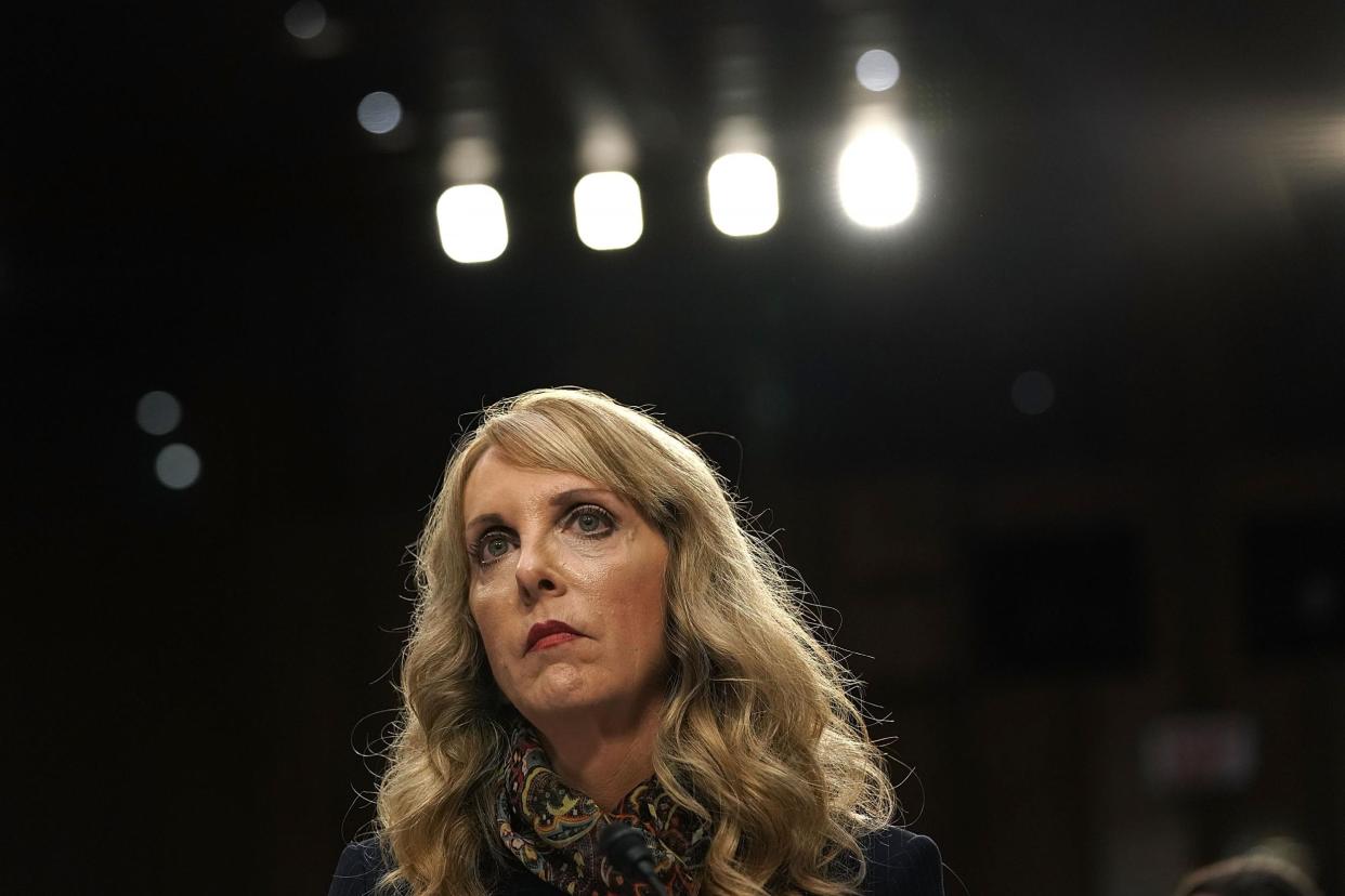 President and CEO of USA Gymnastics Kerry Perry testifies during a hearing before the Senate Commerce, Science, and Transportation Committee: Alex Wong/Getty Images