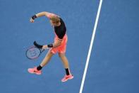 Tennis - Australian Open - Hisense Arena, Melbourne, Australia, January 21, 2018. Kyle Edmund of Britain celebrates winning against Andreas Seppi of Italy. REUTERS/Toru Hanai