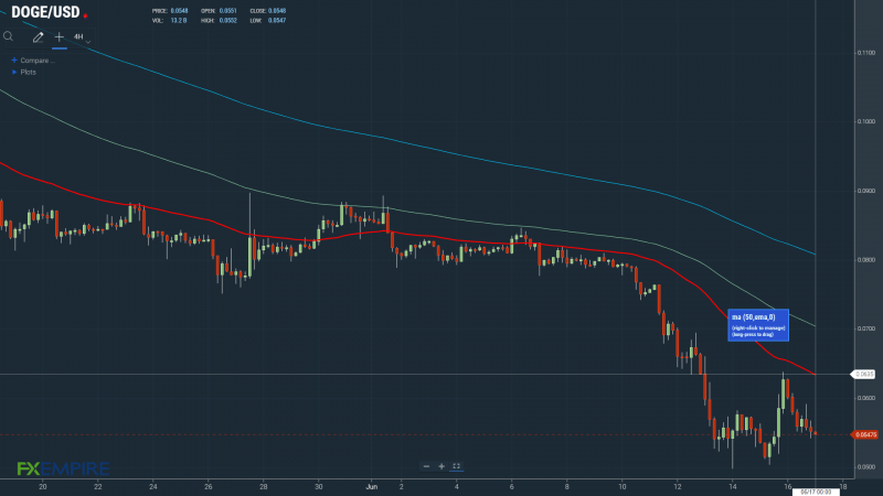 DOGEUSD 170622 4-Hourly Chart