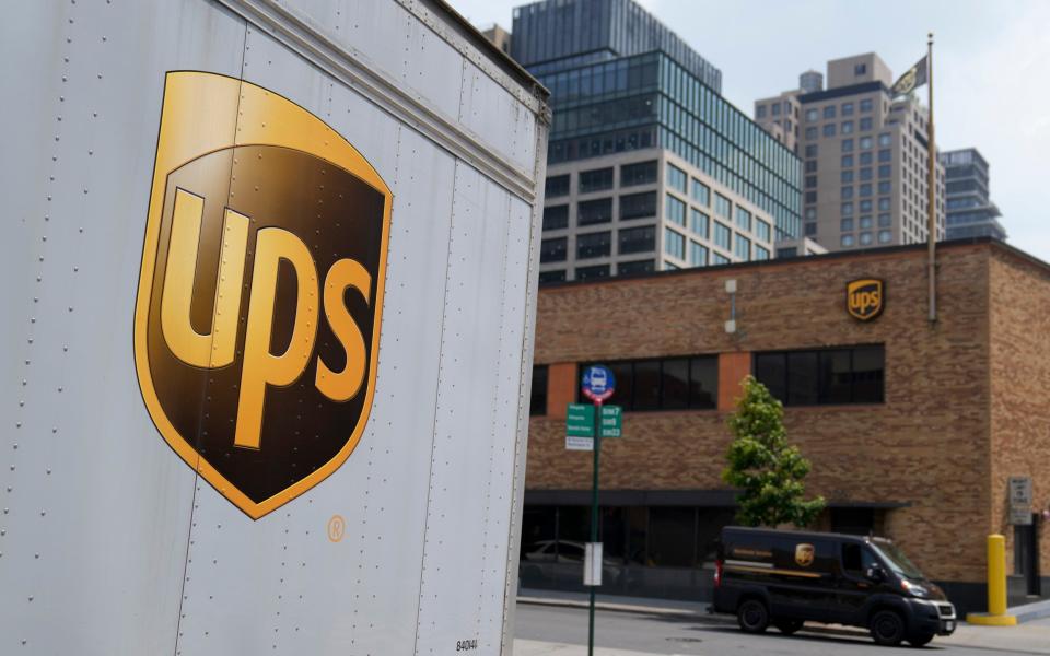 UPS shares slumped as profits were lower than expected