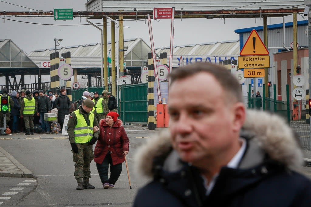 Polish President Andrzej Duda has called for other European countries to take in more Ukrainian refugees (Visar Kryeziu/AP) (AP)