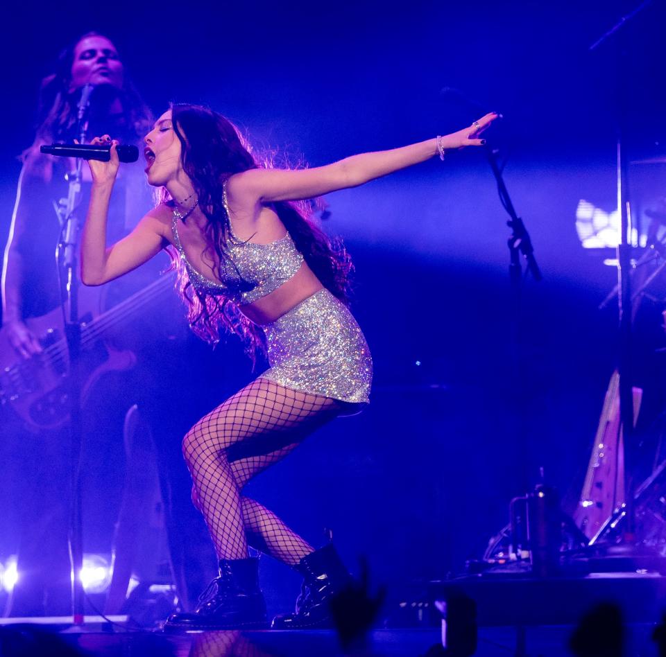 Olivia Rodrigo performs at the Moody Center in Austin, Texas, Feb. 28, 2024.