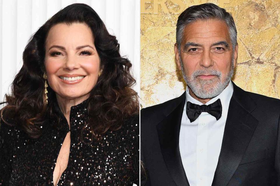 <p>VALERIE MACON/AFP via Getty; ANGELA WEISS/AFP via Getty</p> Fran Drescher and George Clooney