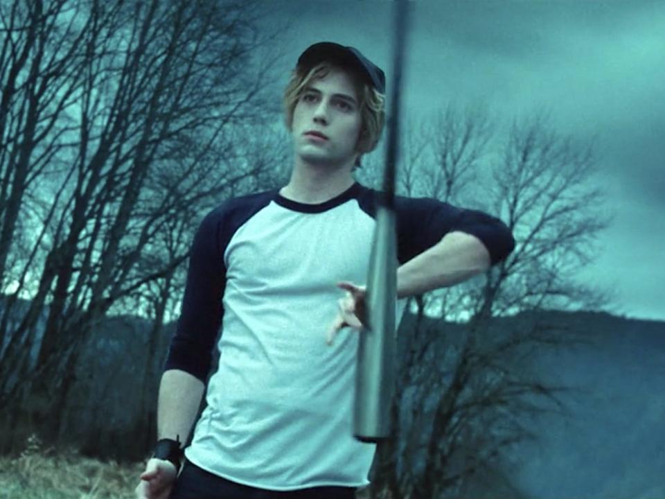 twilight baseball scene jackson baseball bat twirl