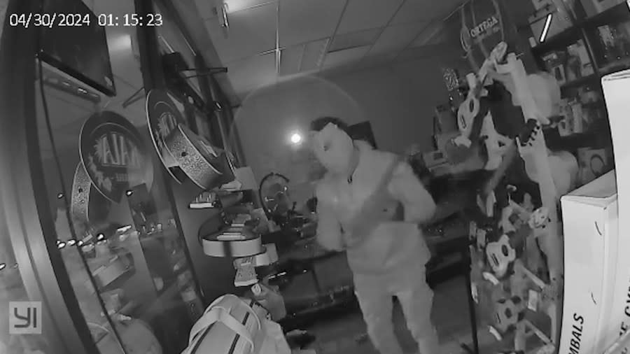 Surveillance video stills of suspect courtesy of shop owner Kenneth Wiener