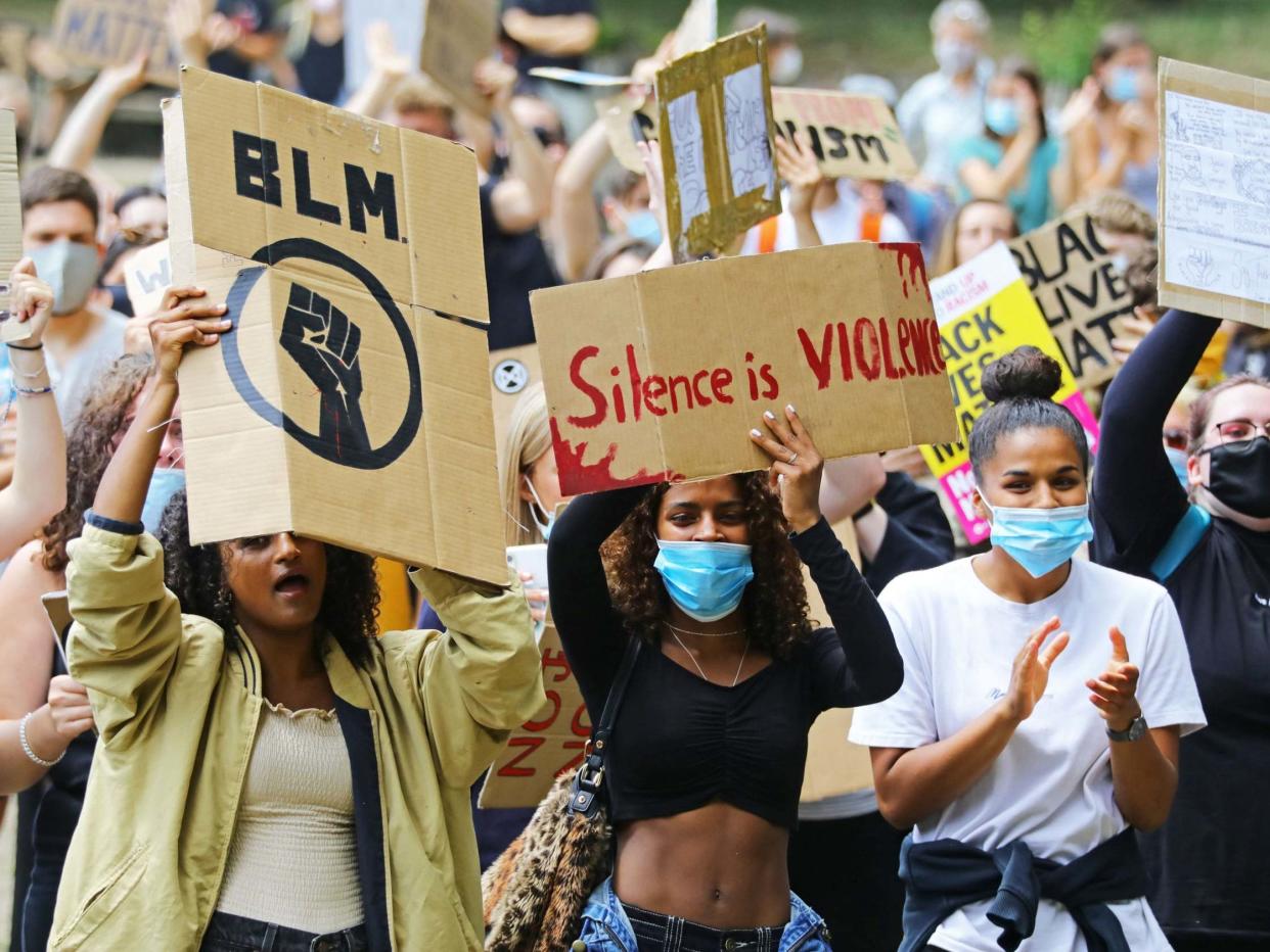 Black Lives Matter protesters in Brighton: PA