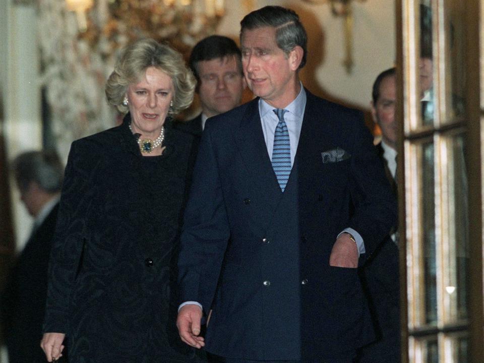 Camilla, Queen Consort, and King Charles III at The Ritz Hotel In London in 1999.